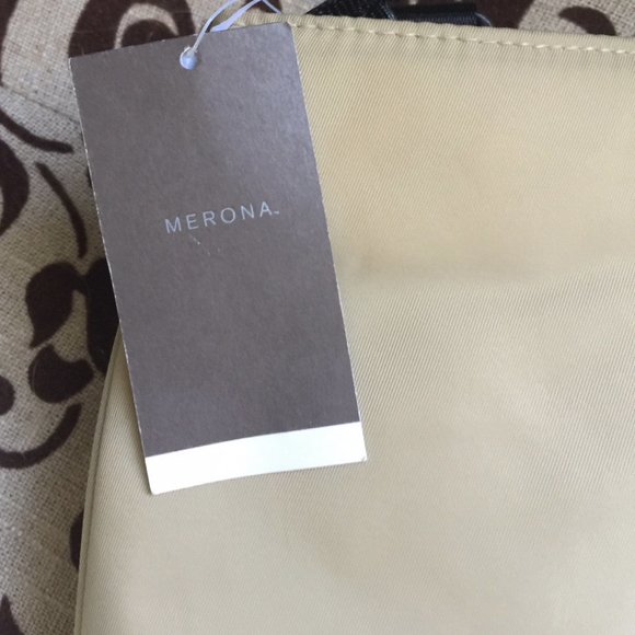 Merona Crossbody lightweight nylon handbag khaki - Picture 6 of 8